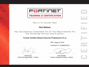 Fortinet
FCNSP